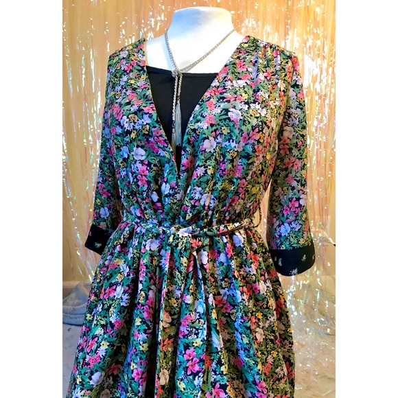 Zara Basic Z1975 Denim Floral Duster - Picture 3 of 9